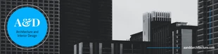 Free  Template: Dark Architecture Profile LinkedIn Cover Banner