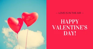 Free  Template: Funny Red Valentine's Day Facebook Banner