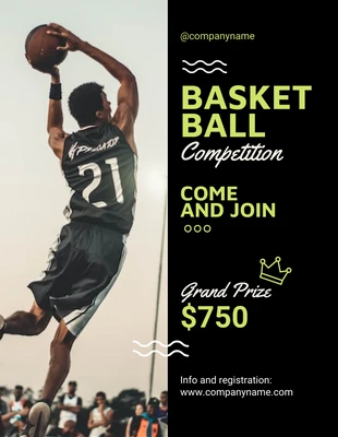 Free  Template: Basketball Competition Flyer Template