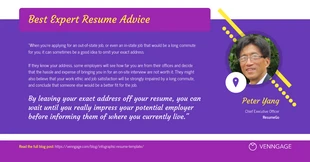 premium  Template: Purple Expert Resume Advice Facebook Post