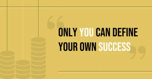 Free  Template: Gold Motivational LinkedIn Banner