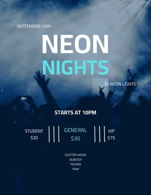 Free  Template: Neon Light Concert