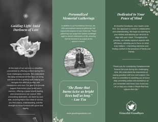 Minimalist Green Funeral Tri-fold  Brochure - Page 2