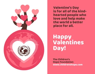 business  Template: Nonprofit Charity Valentine's Day Card