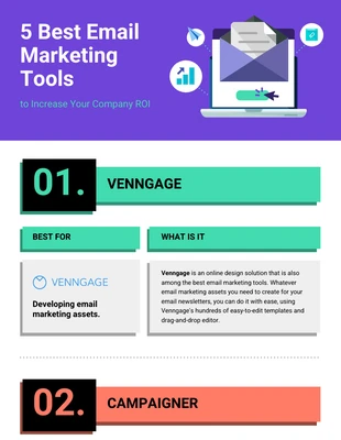 Free  Template: 5 Best Email Marketing Tools List Infographic Template