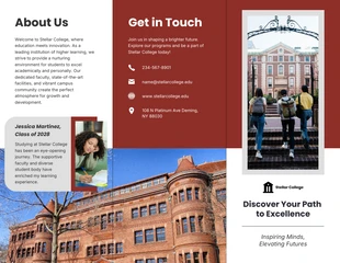 business  Template: Maroon White College Brochures Template