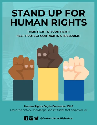 Free accessible Template: Human Rights Poster