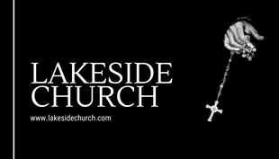 Free  Template: Black & White Business Church Card