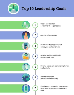 business  Template: Top 10 Leadership Goals Infographic Template