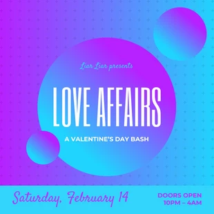 premium  Template: Gradient Valentine's Day Party Instagram Banner