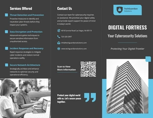 Free interactive Template: Cybersecurity Solutions Brochure Template