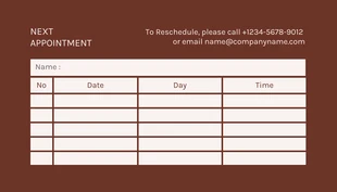 Beige And Brown Simple Aesthetic Salon Appointment Business Card - Page 2