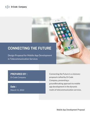 Free  Template: Telecom Mobile App Development Proposal Template