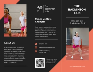 Free interactive Template: Black Orange Peach Sport Tri-fold Brochure Template