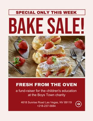 Free  Template: Limited Offer Bake Sale Flyer Template