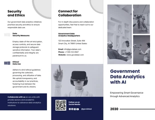 premium  Template: Government Data Analytics with AI C Fold Brochure Template