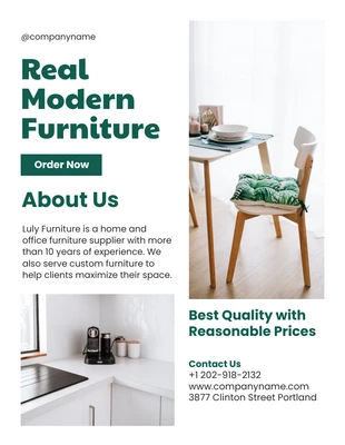 Real Modern Furniture Flyer Template