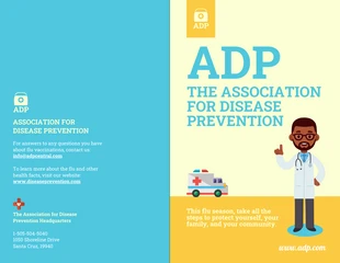 Free  Template: Multicolor Disease Prevention Informational Pamphlet Template