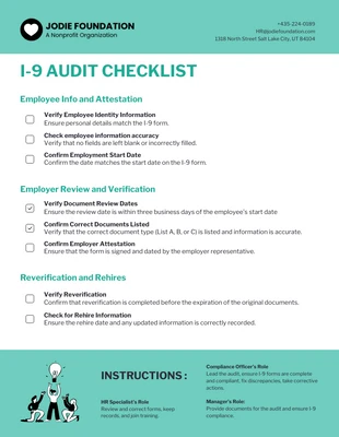 premium interactive Template: I-9 Audit Checklist