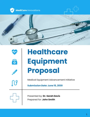 Free  Template: Healthcare Equipment Proposal Template