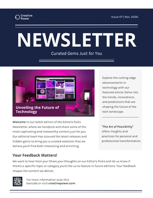 premium  Template: Editor's Picks Technology Newsletter Template