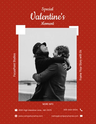 Free  Template: Special Valentine Moment Photography Flyer Template