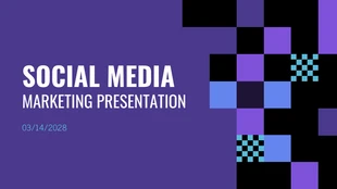 premium  Template: Checkered Social Media Presentation Template