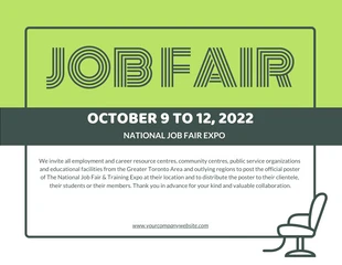 business  Template: Yellow Green Job Fair Business Flyer Template