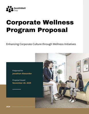 business  Template: Corporate Wellness Program Proposal Template