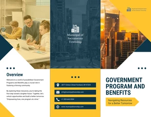 Free  Template: Government Programs and Benefits Brochure