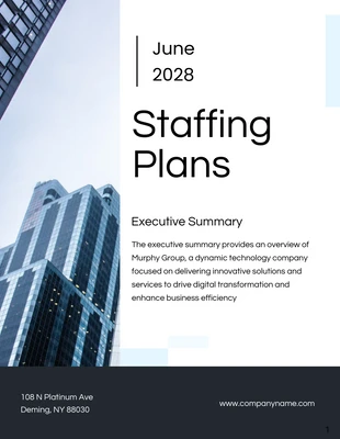 Free  Template: Simple Staffing Plan Template