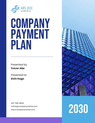 Free  Template: Company Payment Plan Template