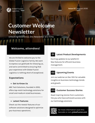 business  Template: Customer Welcome Newsletter Template