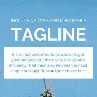 Free  Template: Blue Memorable Tagline Instagram Post