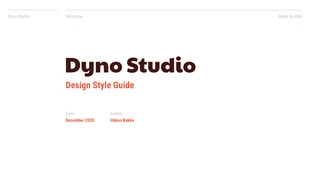 Free  Template: Brand Design Style Guide Presentation Template