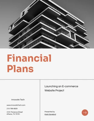 Free  Template: Minimalist Financial Plan Template