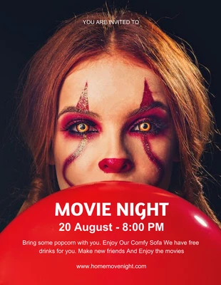 Free  Template: Movie Night Event Flyer Template