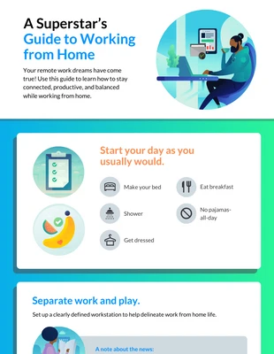 business  Template: Work from Home Guide Infographic Template