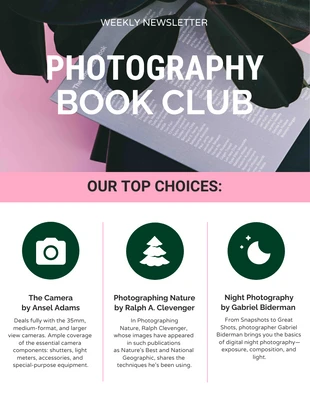 Free  Template: Book Club Newsletter Template