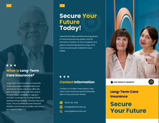 Free  Template: Long-Term Care Insurance Brochure Template