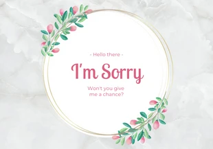 Free  Template: Grey Modern Texture Apology Card