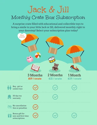 premium  Template: Subscription Comparison Chart Infographic Template