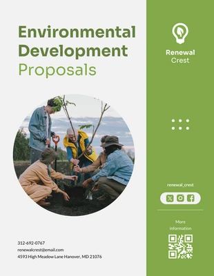 premium  Template: Environmental Development Proposal Template