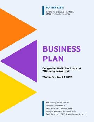 business  Template: Hospitality Business Plan Format Template