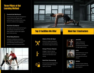 Black and Yellow Fitness Brochure - Page 2