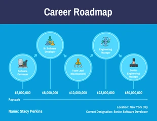 premium  Template: Blue Career Roadmap Template