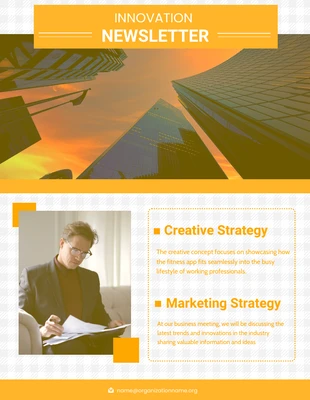 Free  Template: Orange Simple Company Innovation Newsletter Template