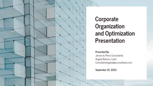 Free  Template: Corporate Organization Consulting Presentation Template