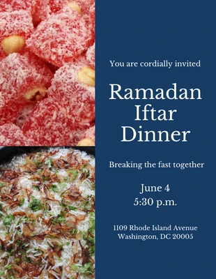 Free  Template: Iftar Dinner Invitation