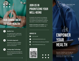 Free interactive Template: Lunar Green Medical Tri-fold Brochure Template